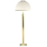 Italian Floor lamp with Dome Brass trimmed shade - SEXY